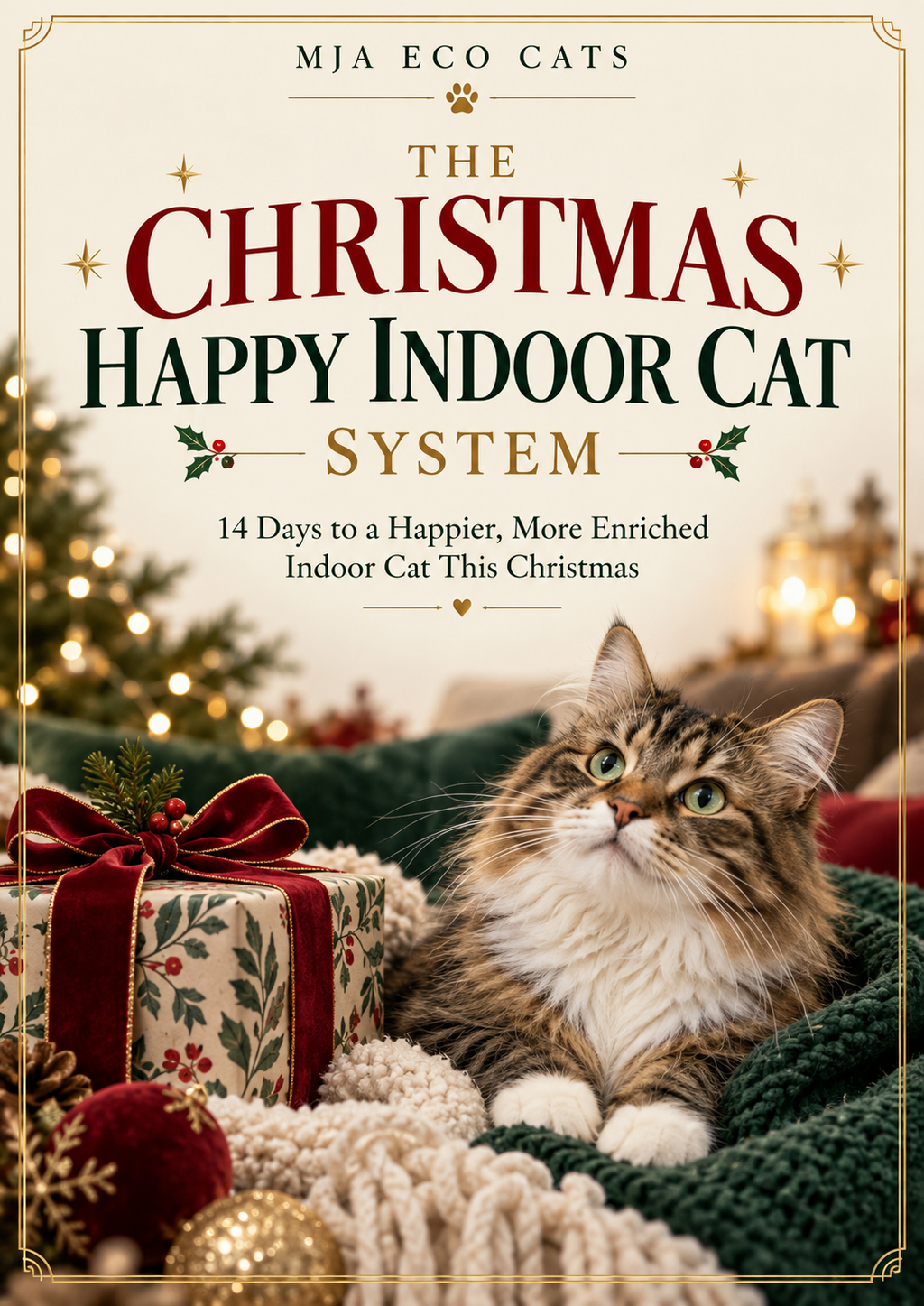 MJA Eco Cats Christmas Happy Indoor Cat System premium festive cover