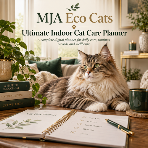 MJA Eco Cats Ultimate Indoor Cat Care Planner premium cover